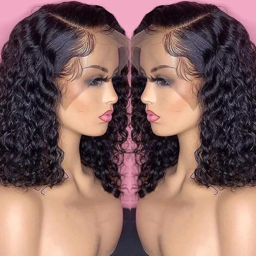 Deep Wave Bob Wig Lace Front Human Hair