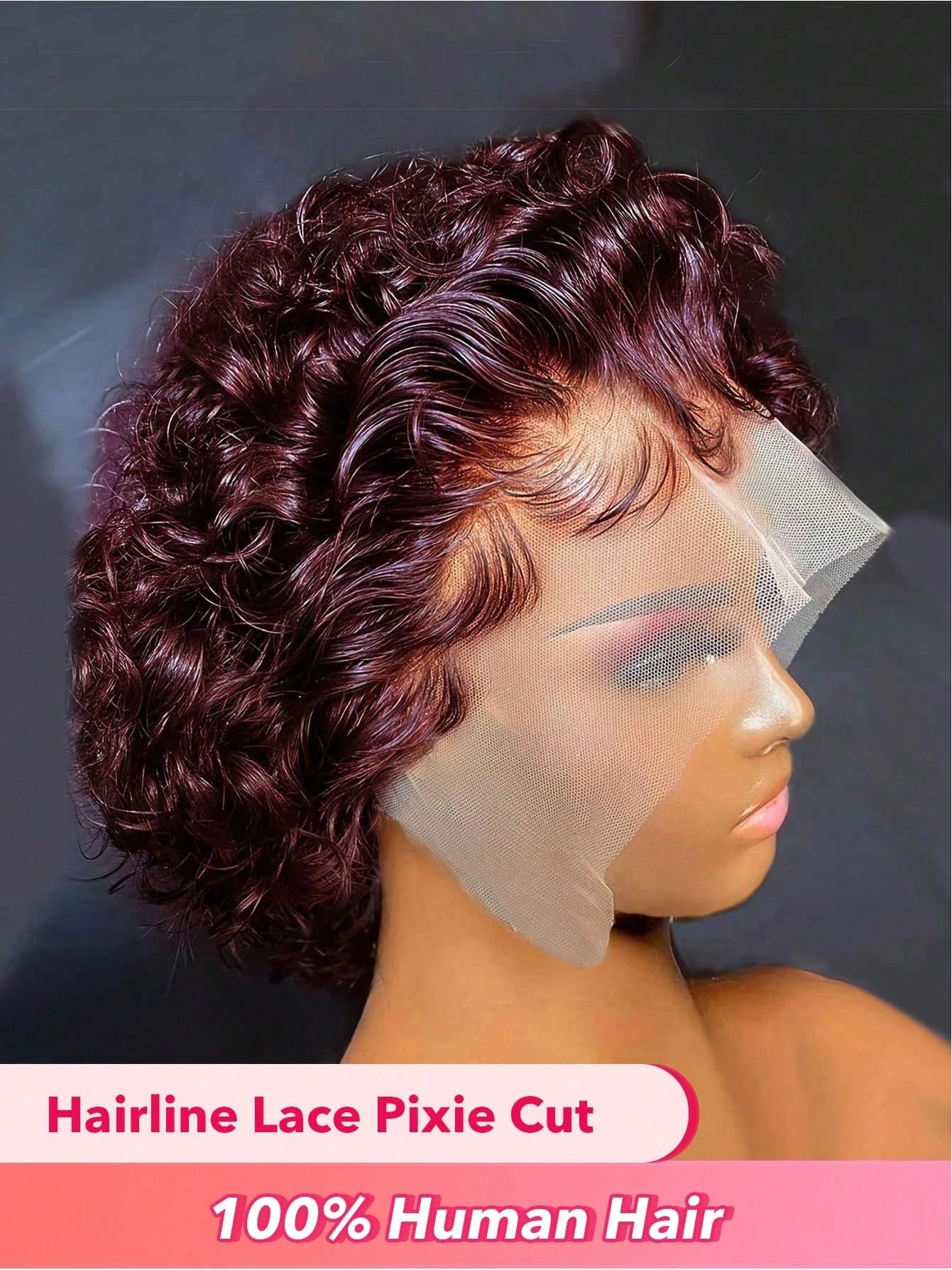 Short Curly Wave Pixie Cut Hair