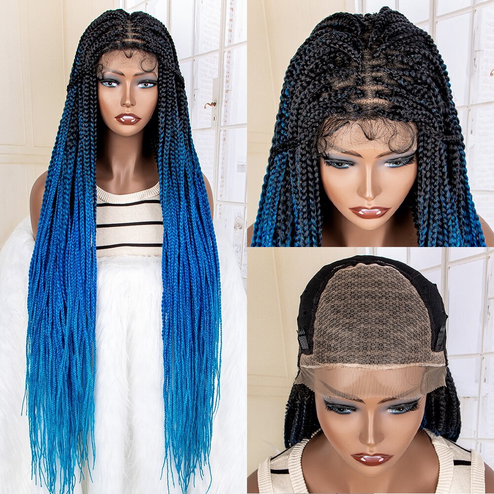 Synthetic 9x6 Lace Frontal Braided Wigs - Supreme Lush Hair