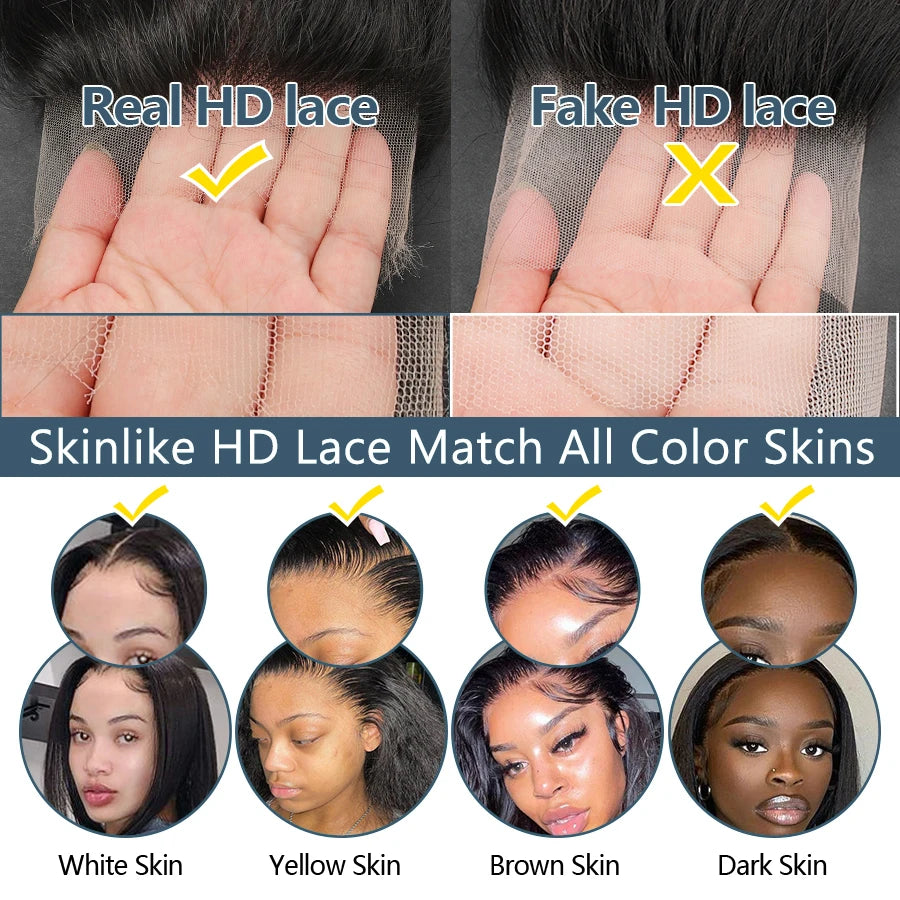 Glueless Full Lace Human Hair Wigs Pre Plucked Water Wave Curls - Supreme Lush Hair