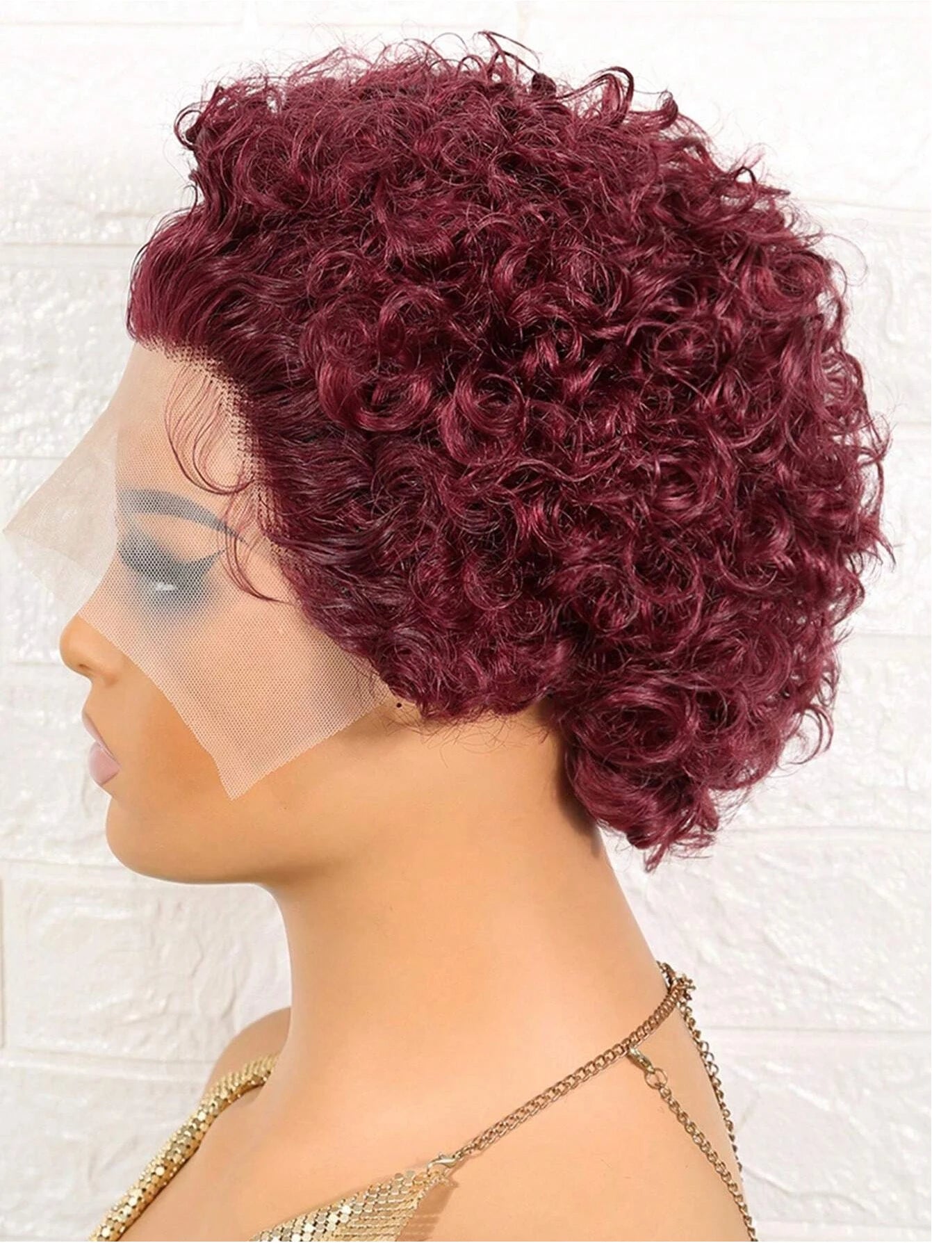 Short Curly Wave Pixie Cut Hair