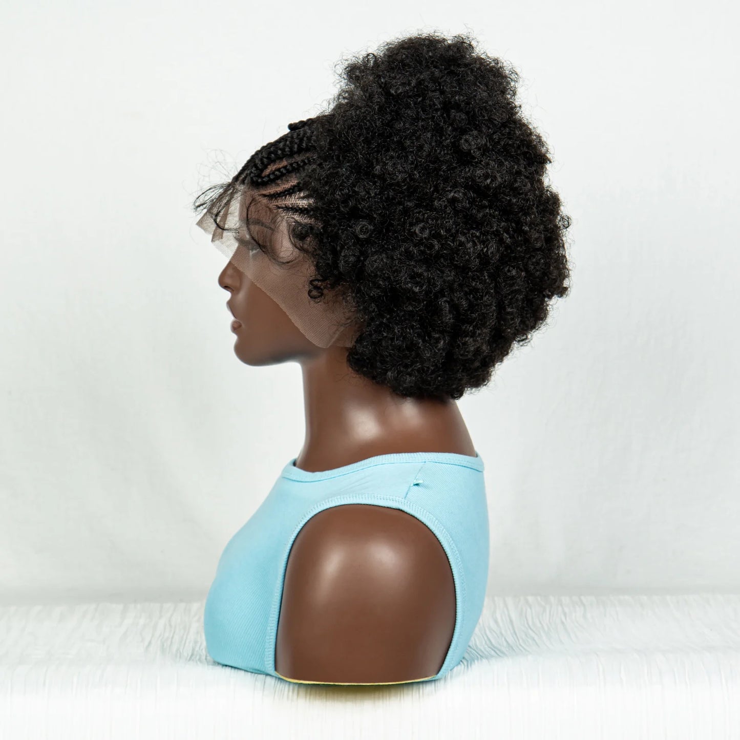 Afro Kinky Curly Braided Cornrow Hair Wigs