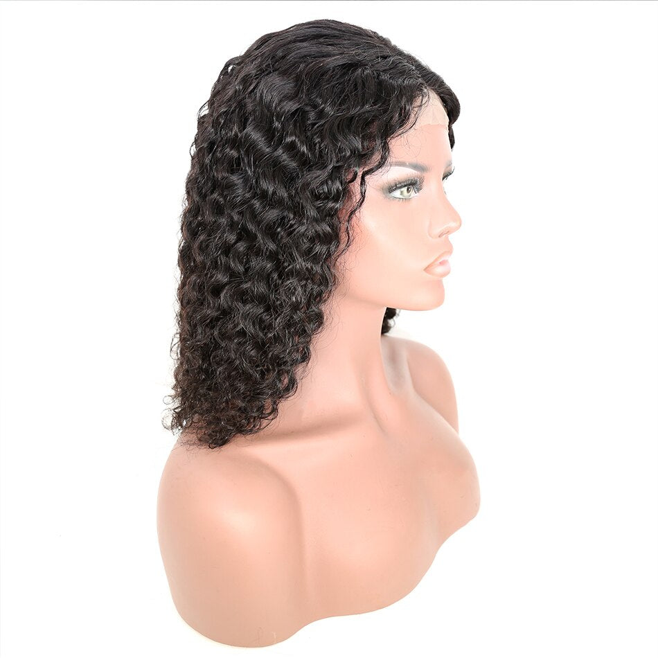 Curly 13x4 Short Bob Wigs 13x4 Lace Frontal Human Hair Wigs Lace Closure n Transparent 5*1 Lace - Supreme Lush Hair