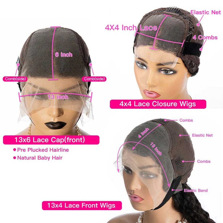 Deep Curly Lace Front Human Hair Wigs Remy Hair - Supreme Lush Hair