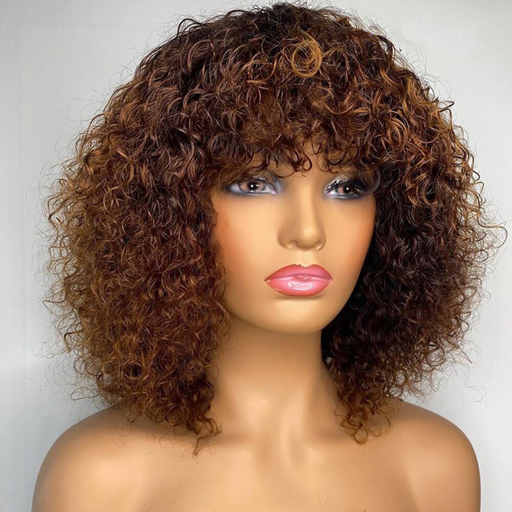 Short Bob Pixie Cut Human Hair With Bangs - Supreme Lush Hair