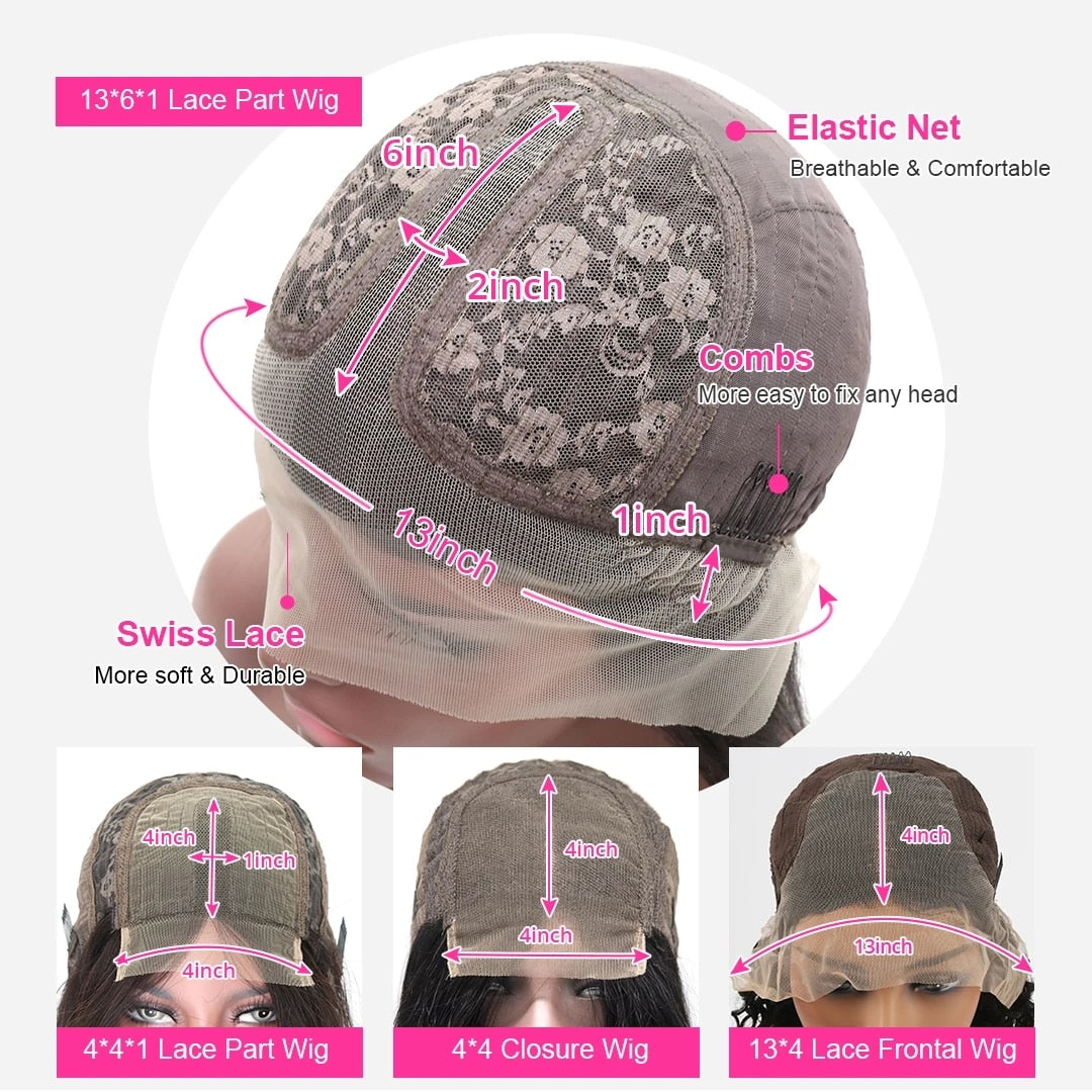 Loose Deep Water Wave Short Curly Transparent Lace Closure Wig On Sal - Supreme Lush Hair