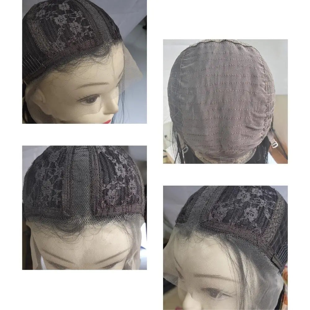 Kinky Straight Black Lace Front Short Wig - Supreme Lush Hair