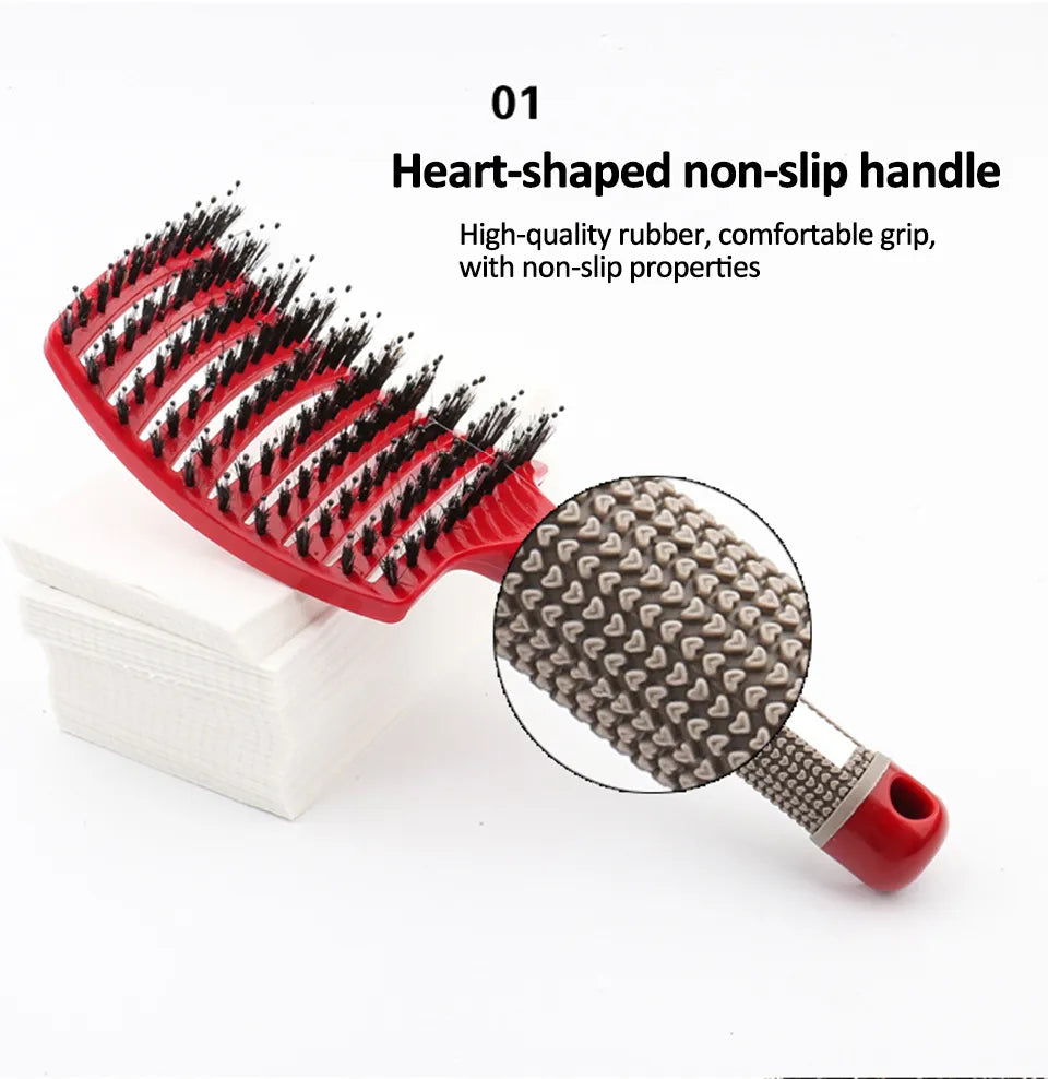 Hair Scalp Massage Comb Wet Curly Detangle Hair Brush Styling Tool