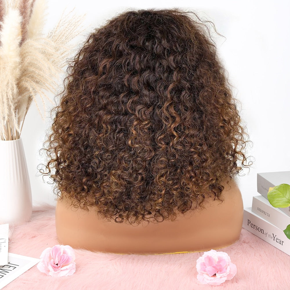 Short Bob Deep Wave Curly Natural Human Hair - Supreme Lush Hair