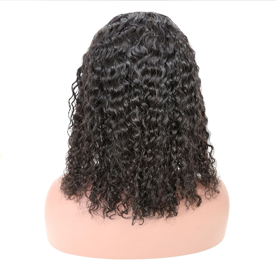 Curly 13x4 Short Bob Wigs 13x4 Lace Frontal Human Hair Wigs Lace Closure n Transparent 5*1 Lace - Supreme Lush Hair