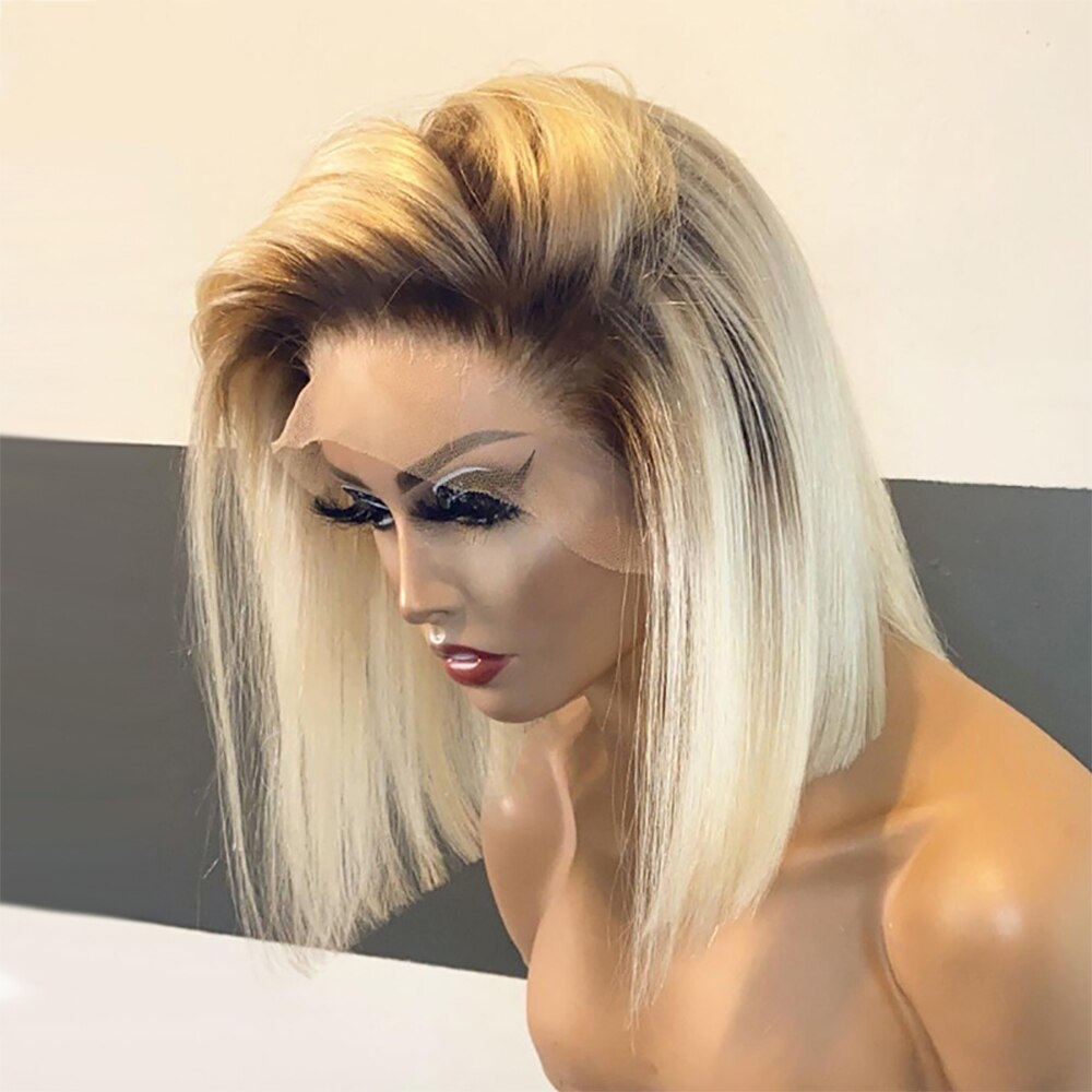 Honey Blonde Bob Straight Lace Front Human Hair - Supreme Lush Hair