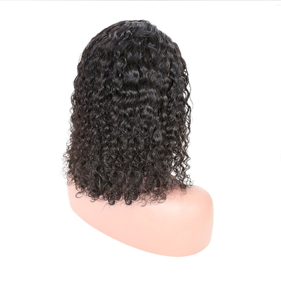 Curly 13x4 Short Bob Wigs 13x4 Lace Frontal Human Hair Wigs Lace Closure n Transparent 5*1 Lace - Supreme Lush Hair