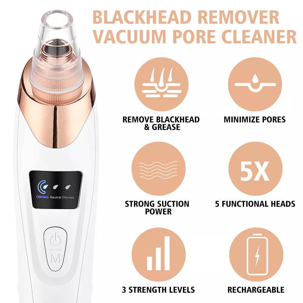 Acne Cleaner Black Spots Removal Facial Deep Cleansing Pore Electric Blackhead Remover Vacuum