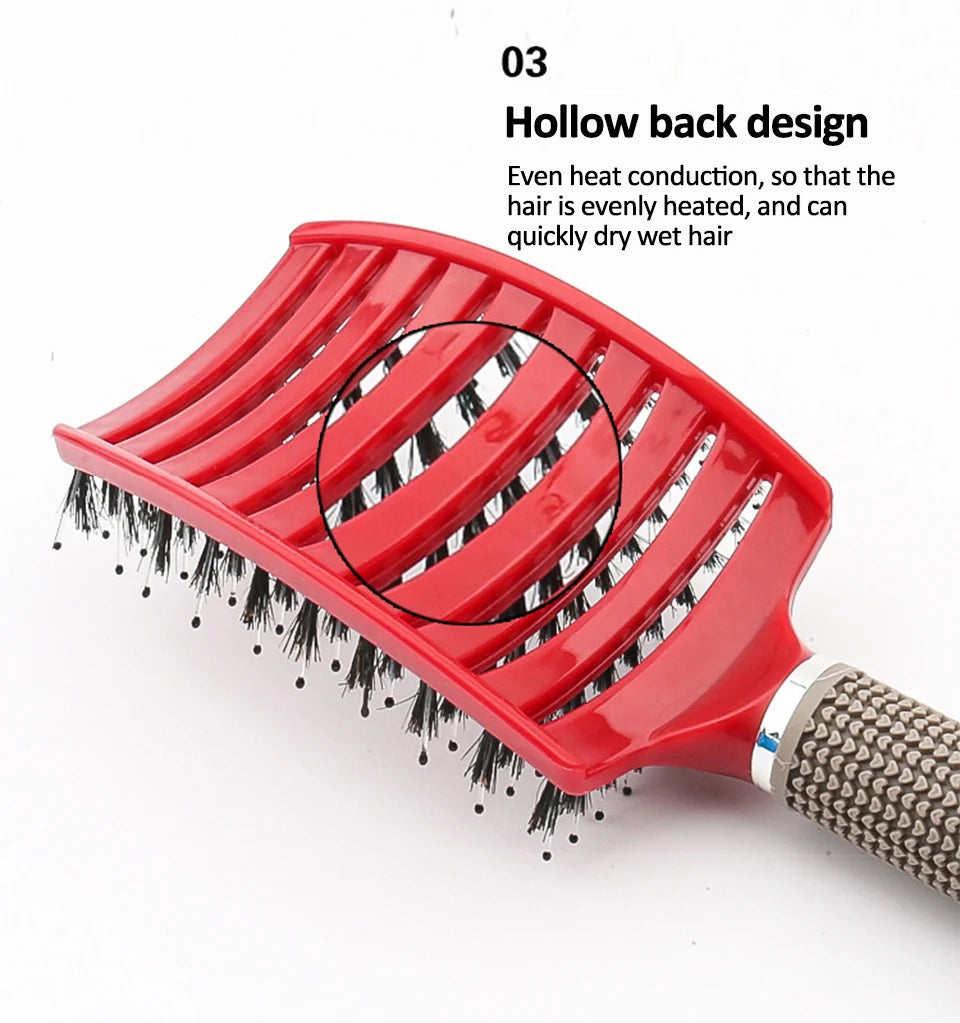 Hair Scalp Massage Comb Wet Curly Detangle Hair Brush Styling Tool