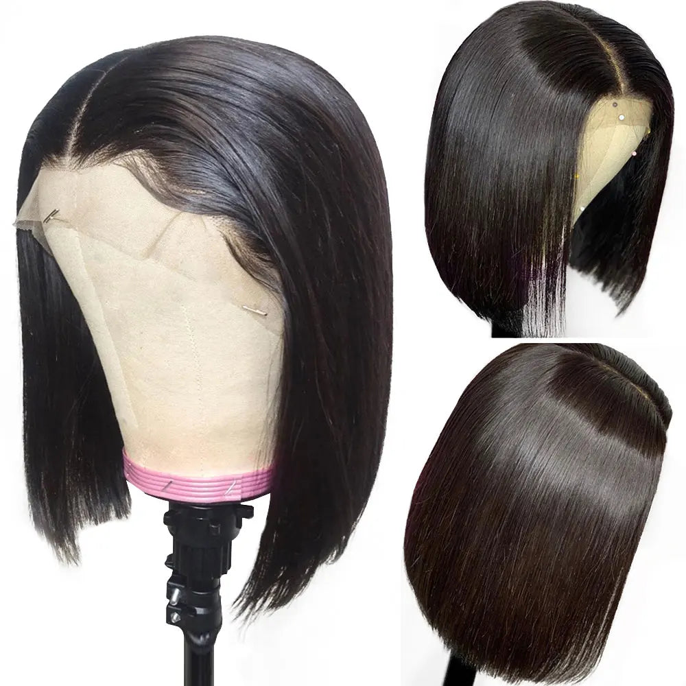 Short Bob Wig Pre Plucked Bone Straight Human Hair - Supreme Lush Hair