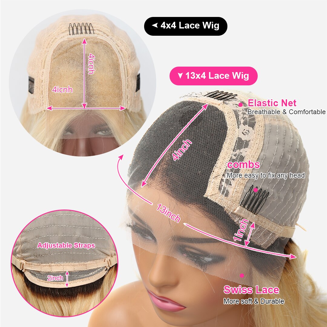 Honey Blonde Bob Straight Lace Front Human Hair - Supreme Lush Hair