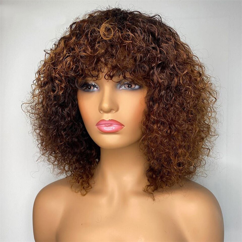 Short Bob Pixie Cut Human Hair With Bangs - Supreme Lush Hair