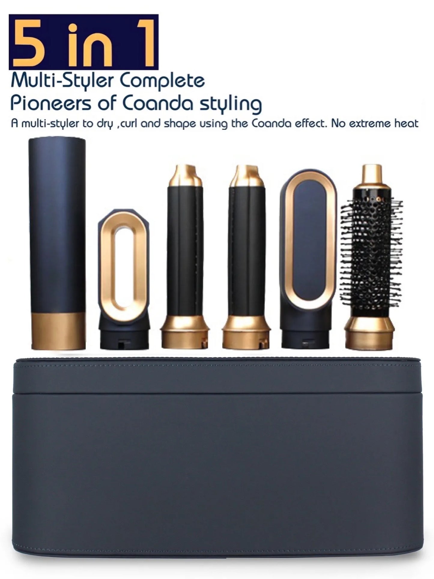 Multi Hair Styler 5 in1 Curling Iron Hair Straightener With Hair Brush Hairdryer