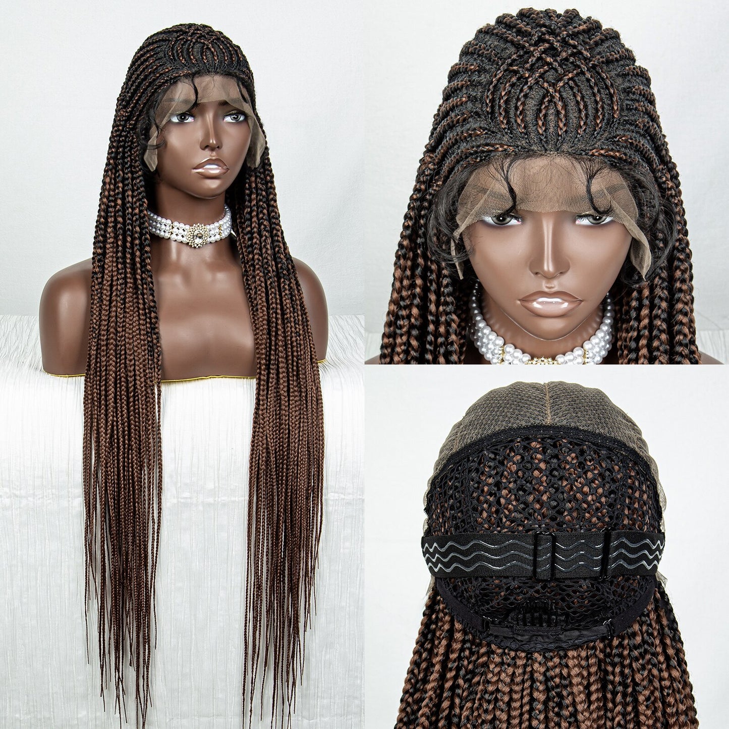 Lace Front Braided Long Cornrow Synthetic Box Braids - Supreme Lush Hair