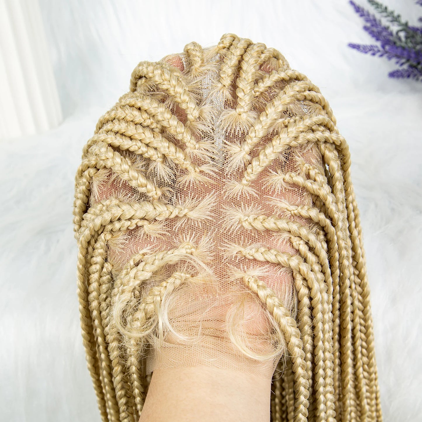 Synthetic Transparent HD Full Lace Braided Wigs Knotless Box Cornrow