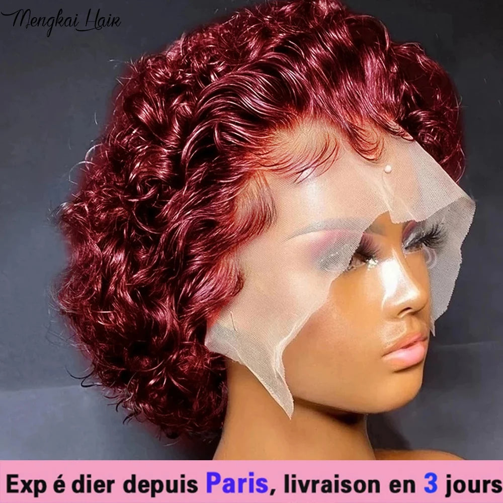 Pixie Cut Short Bob Curly Human Hair