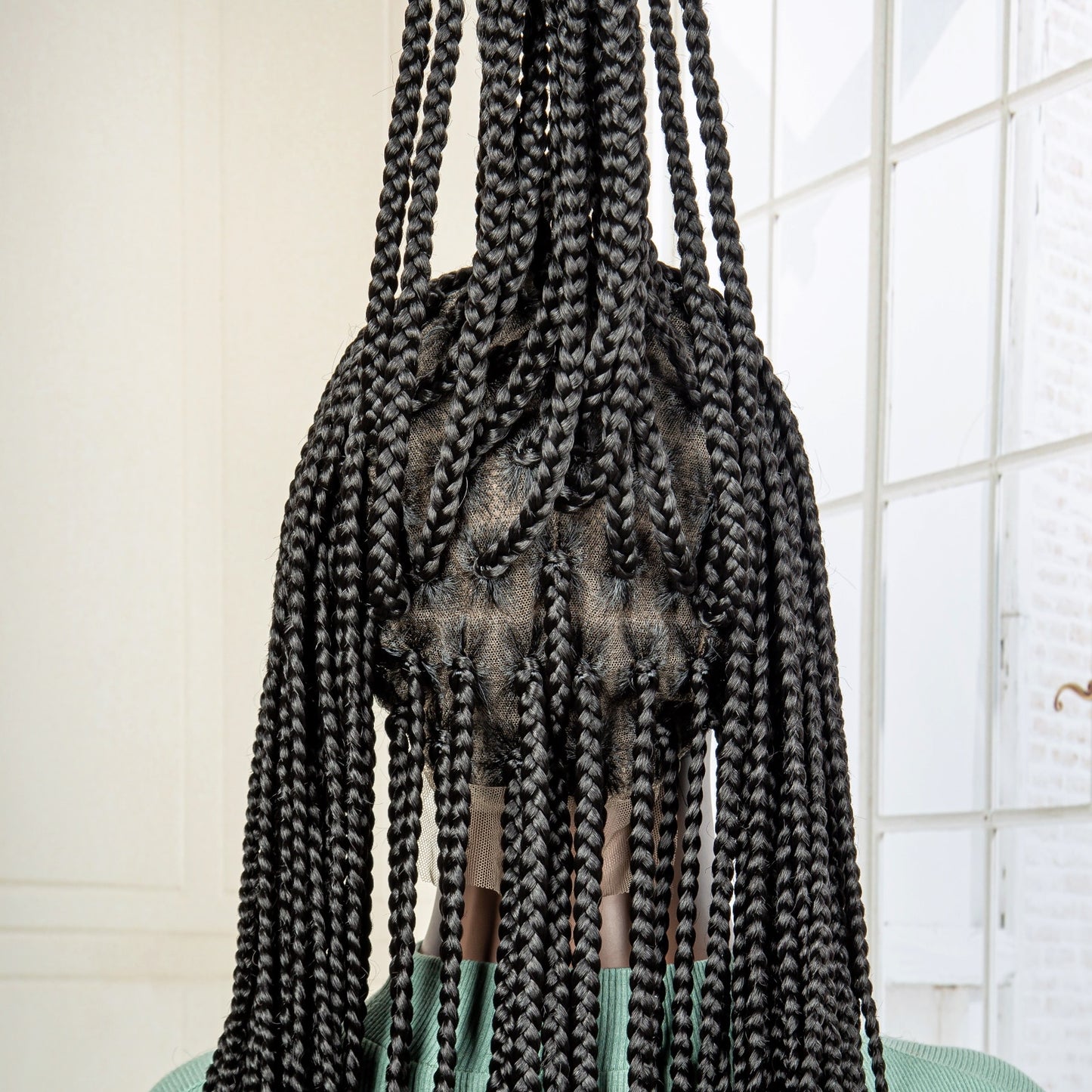 Knotless Cornrow Lace Box Braided Full Lace Synthetic Wigs - Supreme Lush Hair