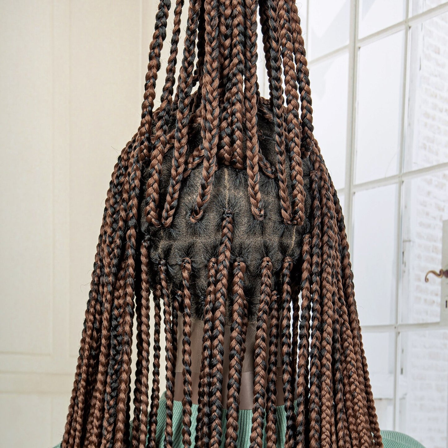 Knotless Cornrow Lace Box Braided Full Lace Synthetic Wigs - Supreme Lush Hair