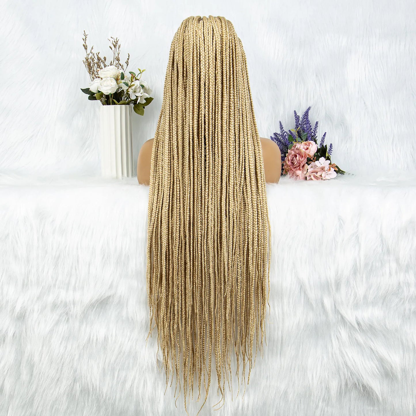 Synthetic Transparent HD Full Lace Braided Wigs Knotless Box Cornrow