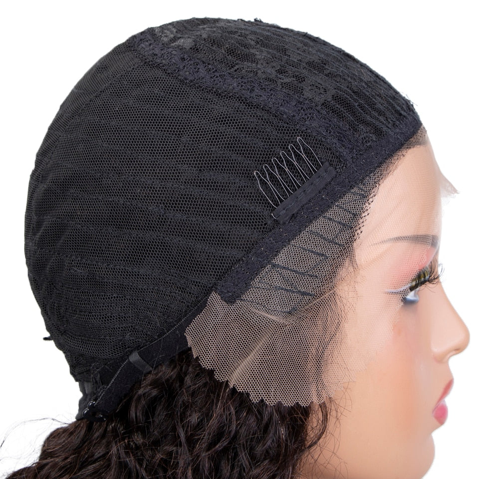 Lace Brazilian Sleek Curly 13x6x1 Transparent Human Hair Wig - Supreme Lush Hair
