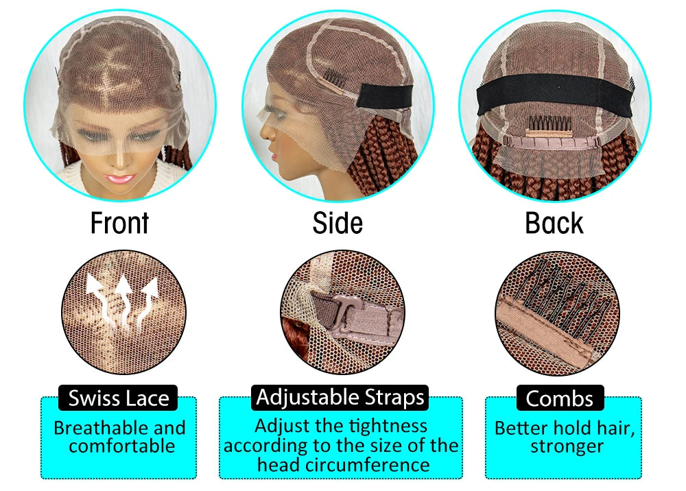 Lace Braided Crochet Knotless Box Cornrow With Beads