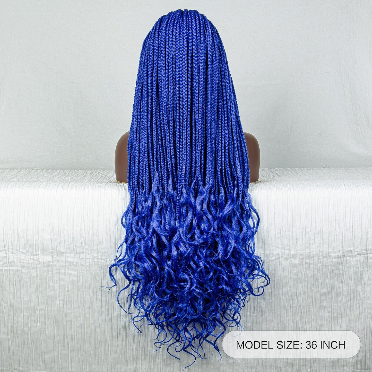 36 Inches Long Braided Wigs Synthetic Lace Front - Supreme Lush Hair