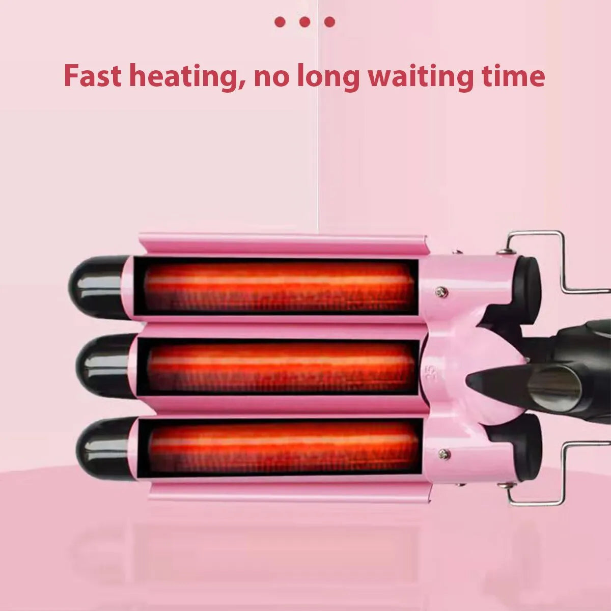 Professional Ceramic Three Tube Curler Portable Beach Wave Water Ripple Shaped Curler Portable Lazy Curler DIY Hairstyle Tool