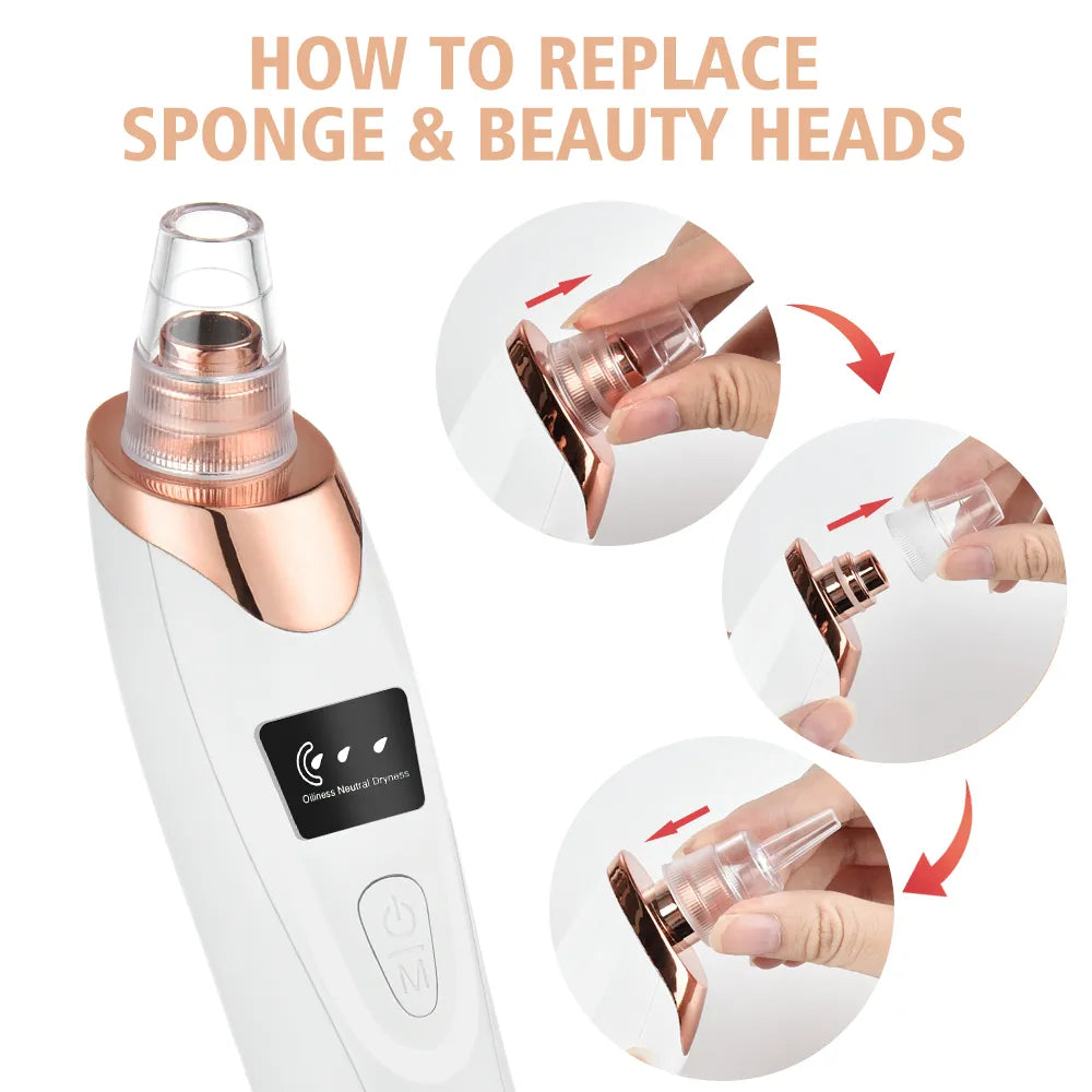 Acne Cleaner Black Spots Removal Facial Deep Cleansing Pore Electric Blackhead Remover Vacuum