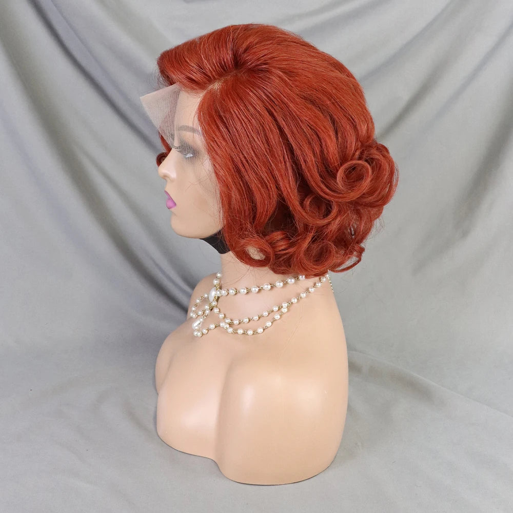 Pixie Cut Wig Short Bob Human Hair Transparent Lace Human Hair