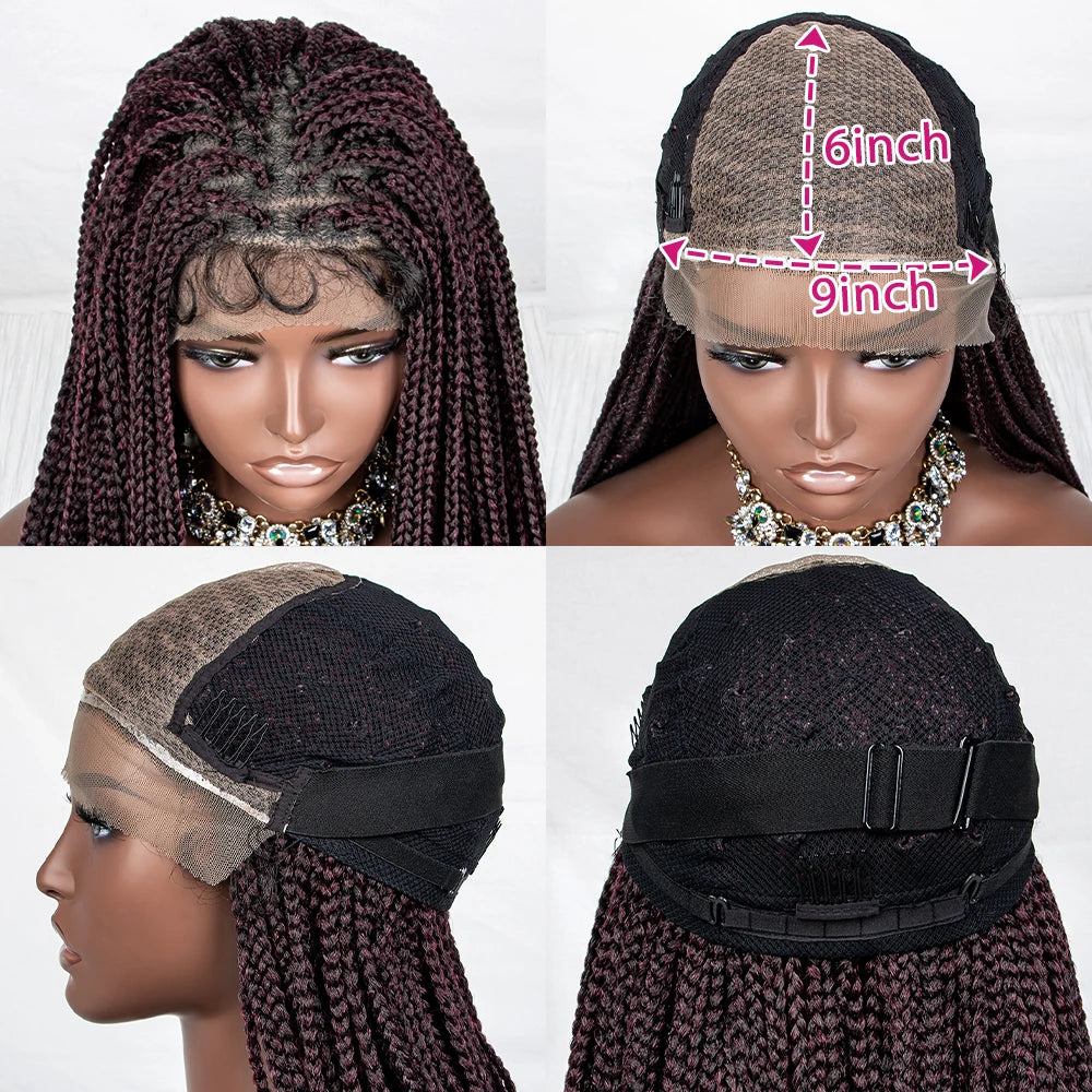 Water Wave Braided Synthetic Lace Front Wig with Baby Hair - Supreme Lush Hair