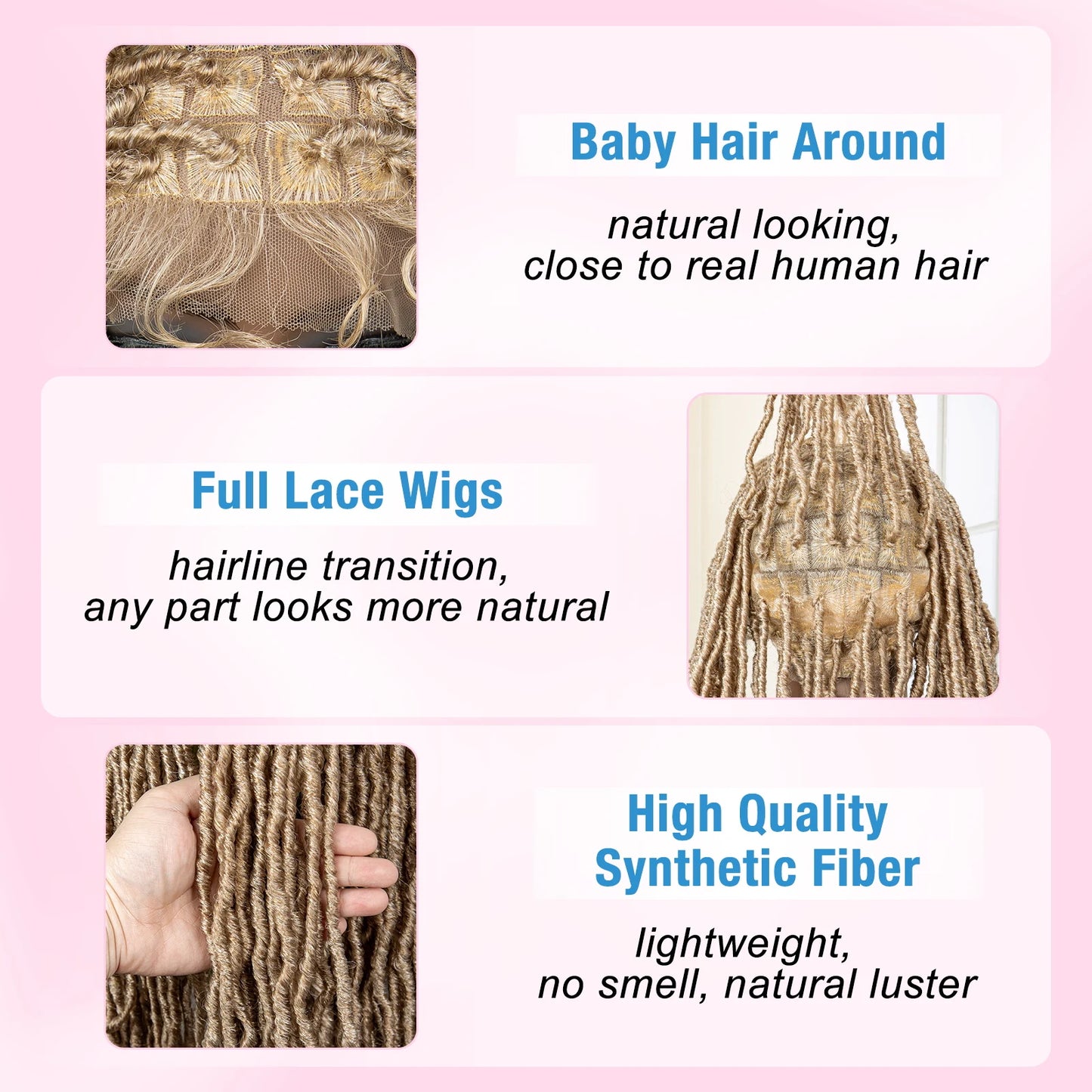 Dreadlock Braided Synthetic Full Lace 36 Inches - Supreme Lush Hair