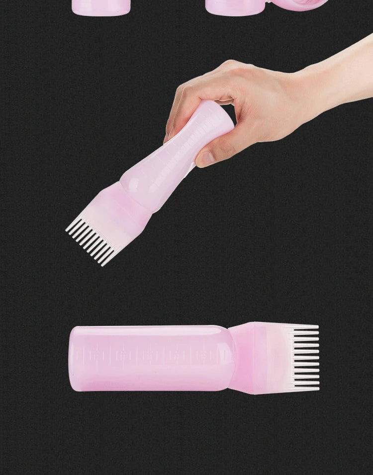 Hair Dye Applicator Brush Bottles Dyeing Shampoo Bottle Oil Comb Hair Dye Bottle Applicator