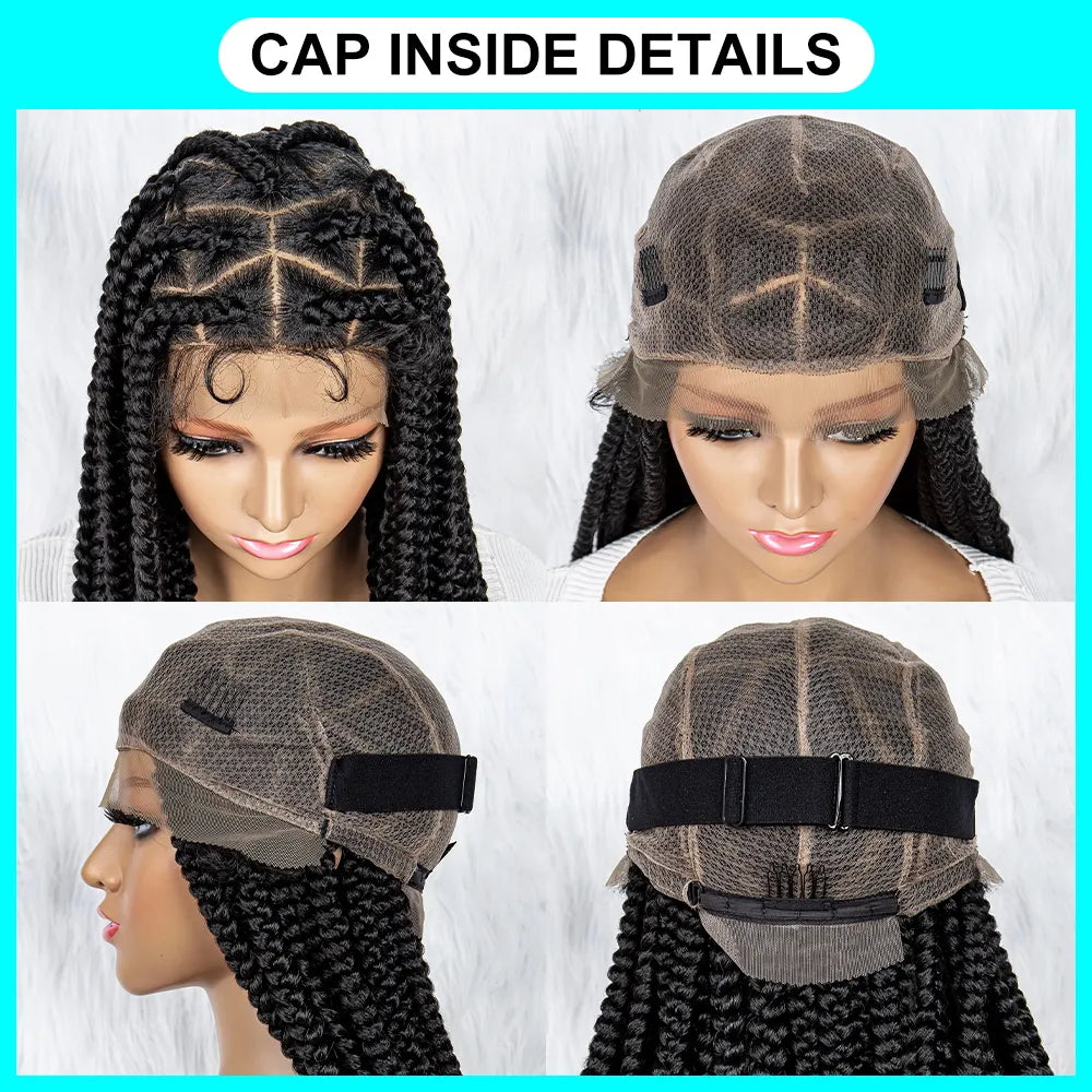 Lace Front Big Knotless Box Braids Wig - Supreme Lush Hair