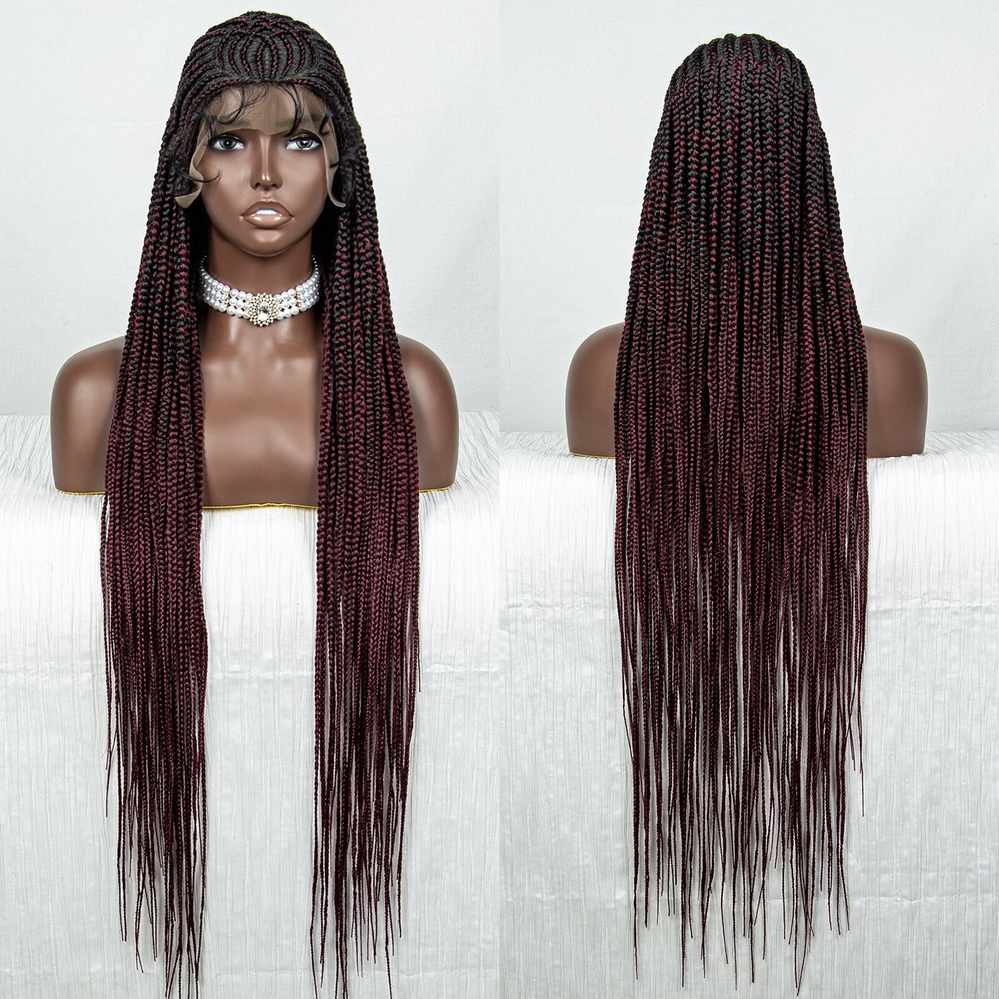Lace Front Braided Long Cornrow Synthetic Box Braids - Supreme Lush Hair