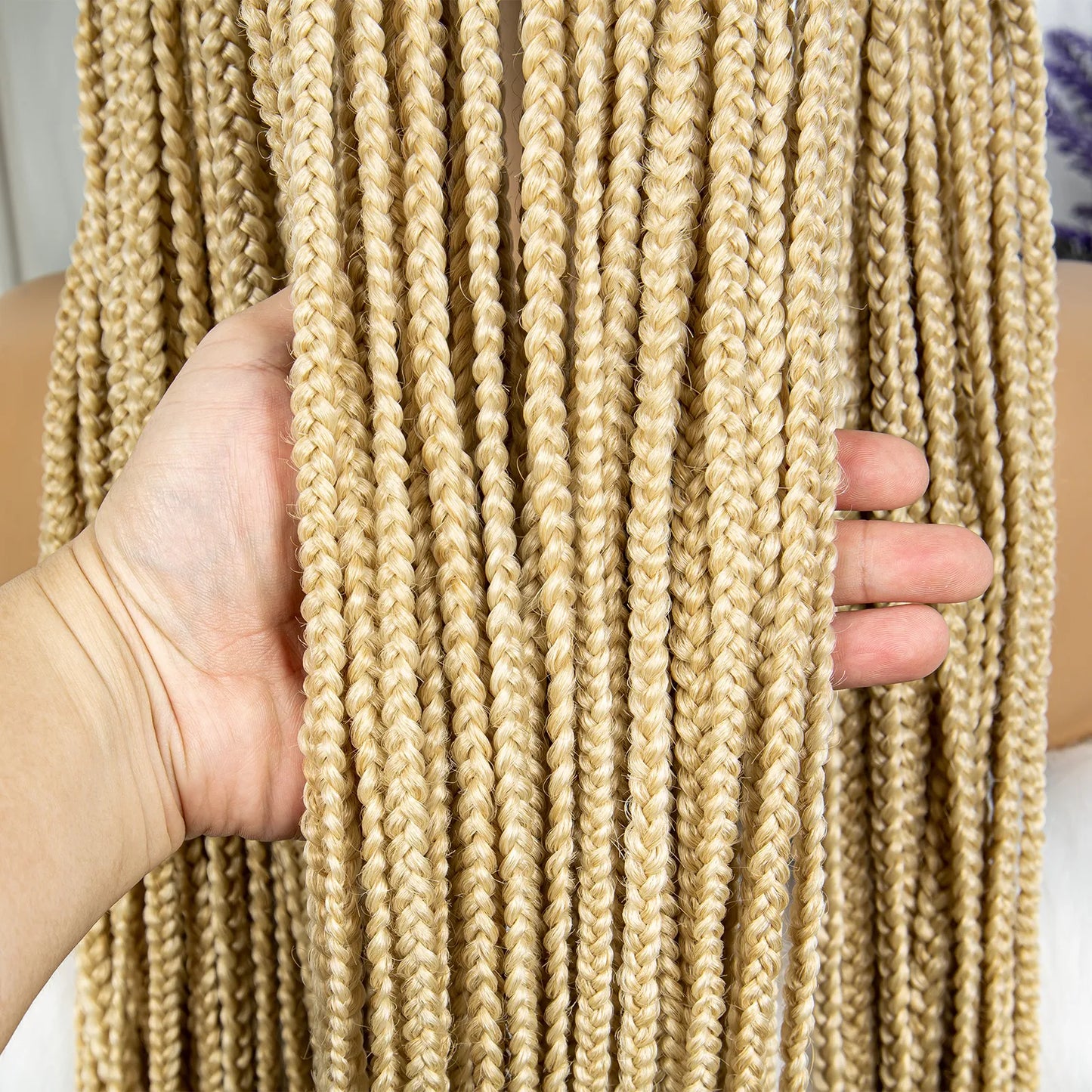 Synthetic Transparent HD Full Lace Braided Wigs Knotless Box Cornrow