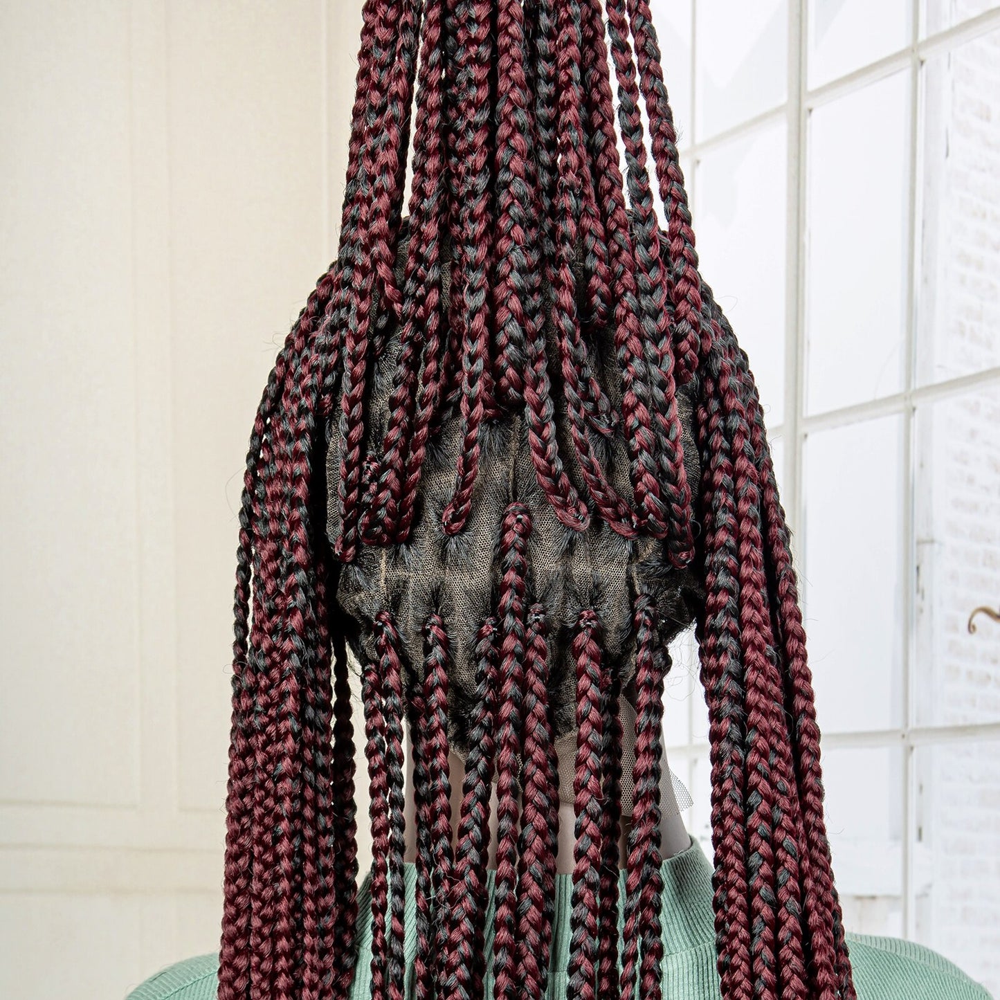 Knotless Cornrow Lace Box Braided Full Lace Synthetic Wigs - Supreme Lush Hair