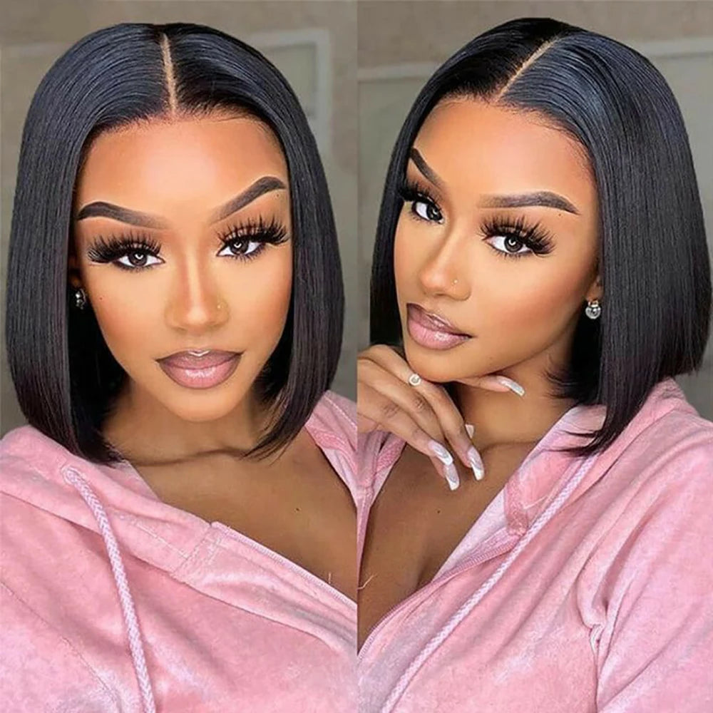Straight Glueless Ready To Wear Brazilian Human Hair Wigs