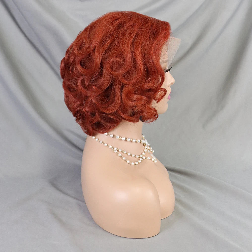 Pixie Cut Wig Short Bob Human Hair Transparent Lace Human Hair