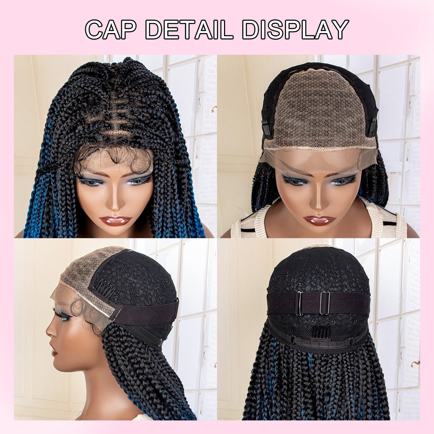 Synthetic 9x6 Lace Frontal Braided Wigs - Supreme Lush Hair