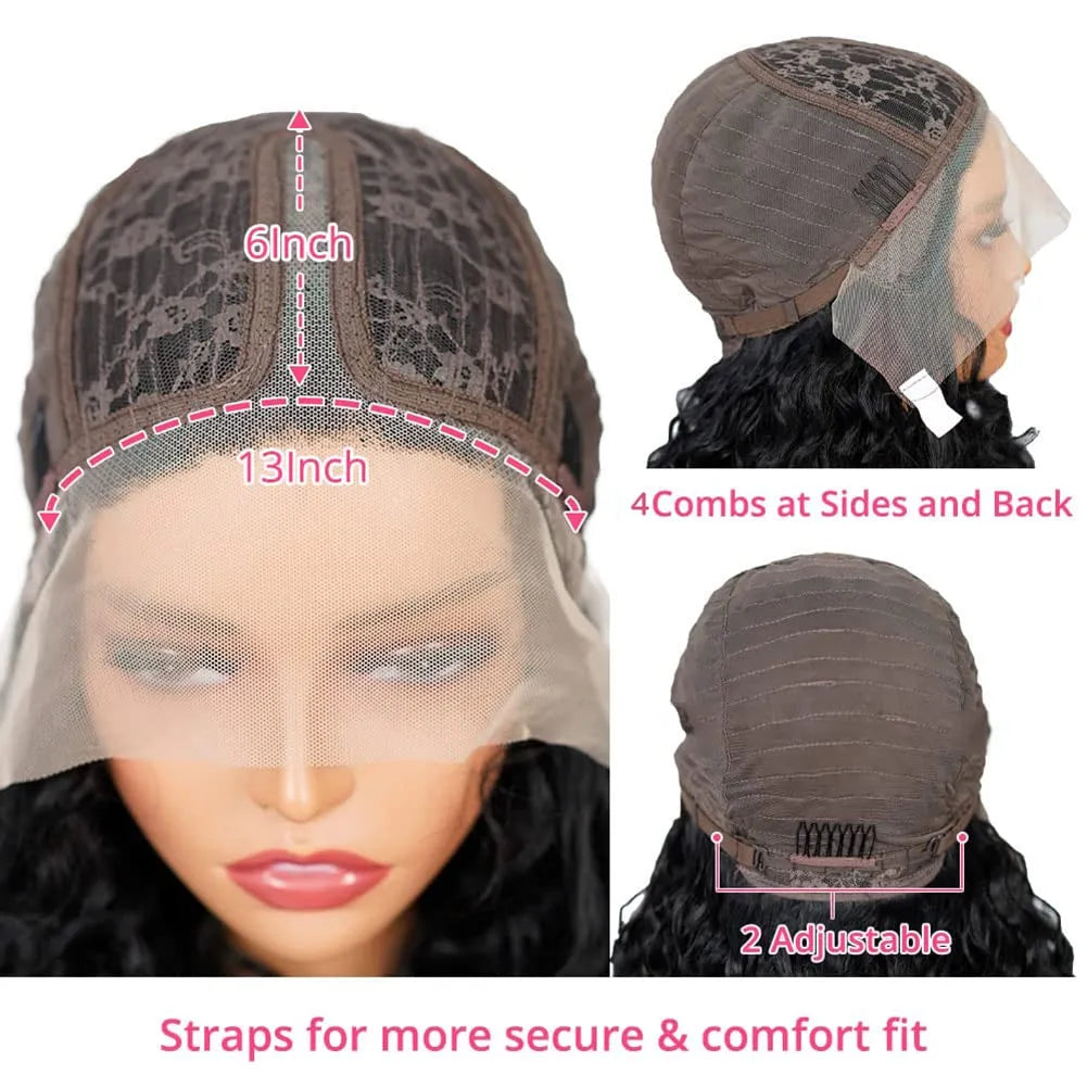Kinky Straight Lace Frontal Pre Plucked With Baby Hair Bleached Knots Human Hair