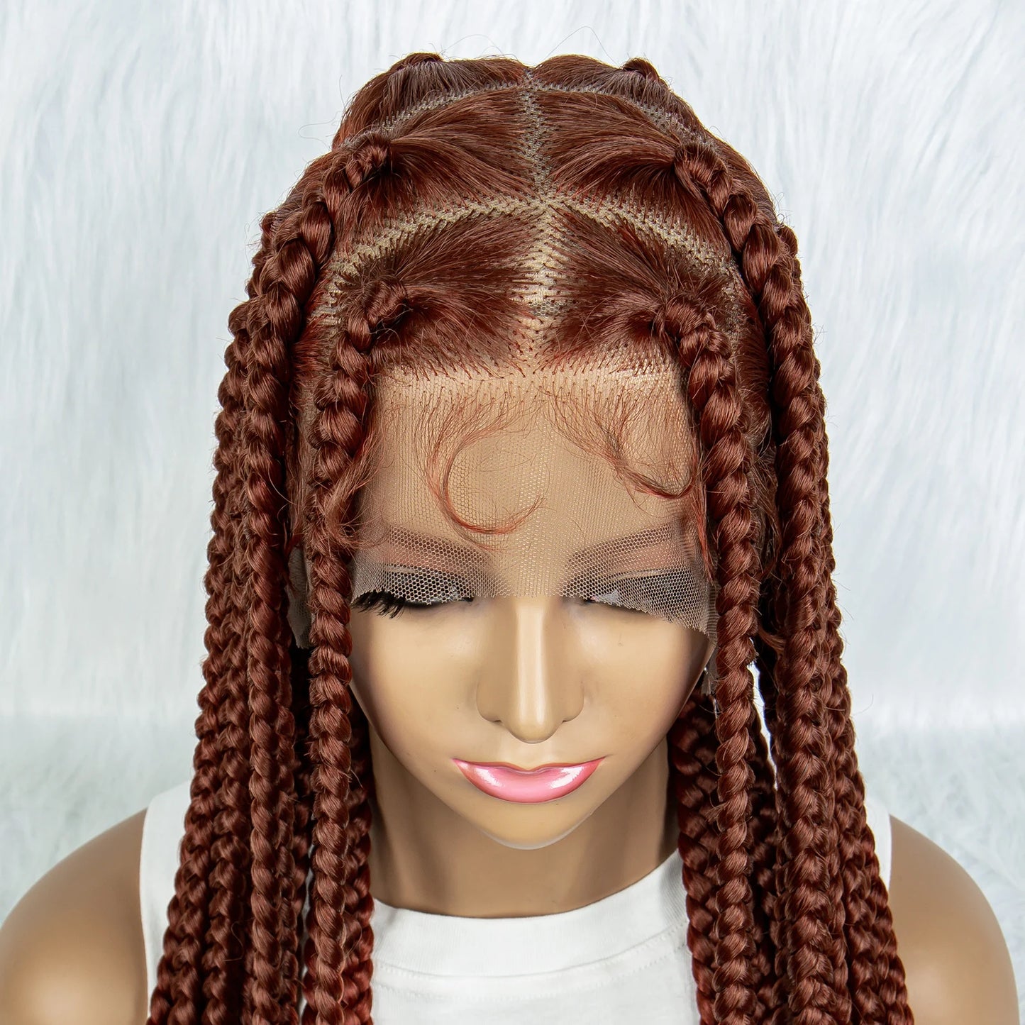 Ginger Cornrow Braids Full Lace Synthetic Lace Front Wig