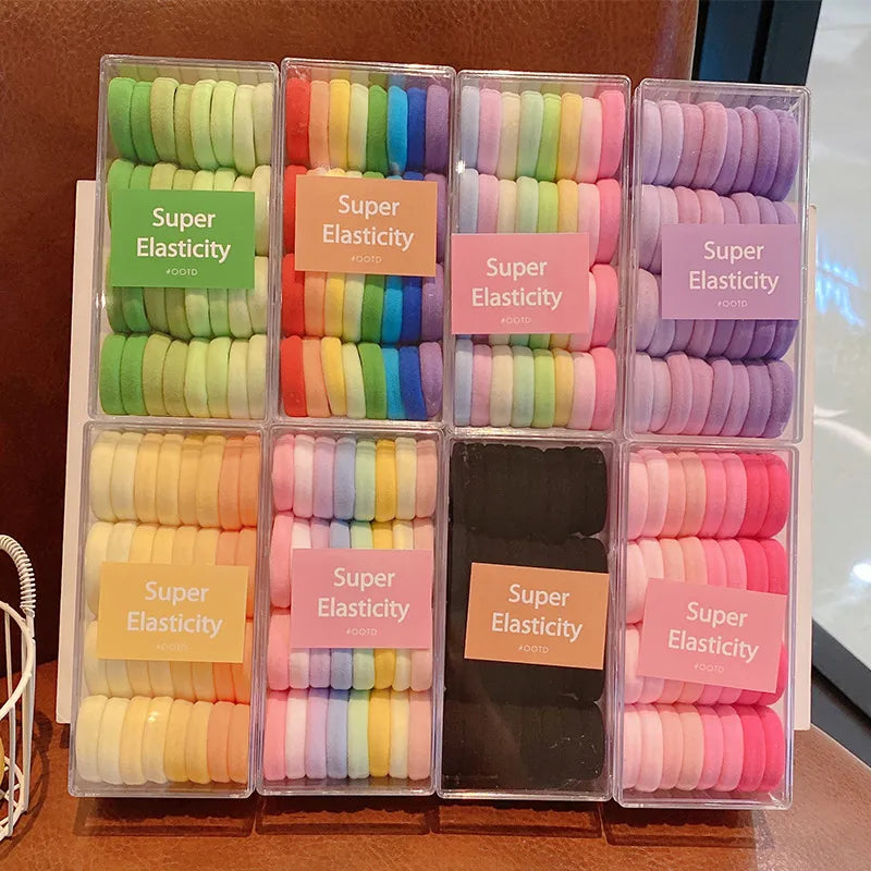 32pcs/Box Elastic Hair Bands Rubber Band Hair Ties Rope Headband Hair Accessories