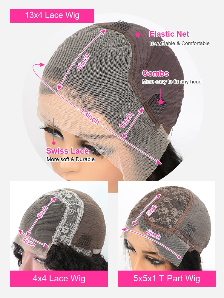 Curly 13x4 Short Bob Wigs 13x4 Lace Frontal Human Hair Wigs Lace Closure n Transparent 5*1 Lace - Supreme Lush Hair