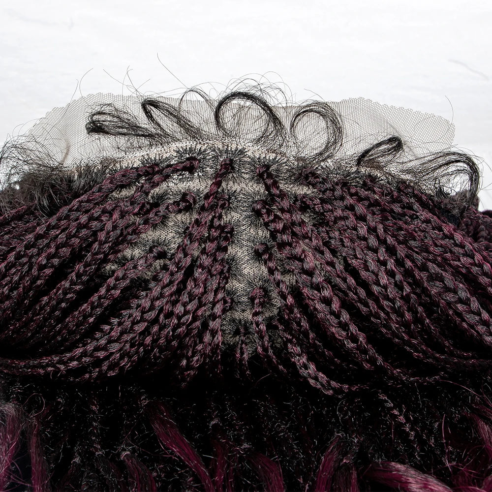 Water Wave Braided Synthetic Lace Front Wig with Baby Hair - Supreme Lush Hair