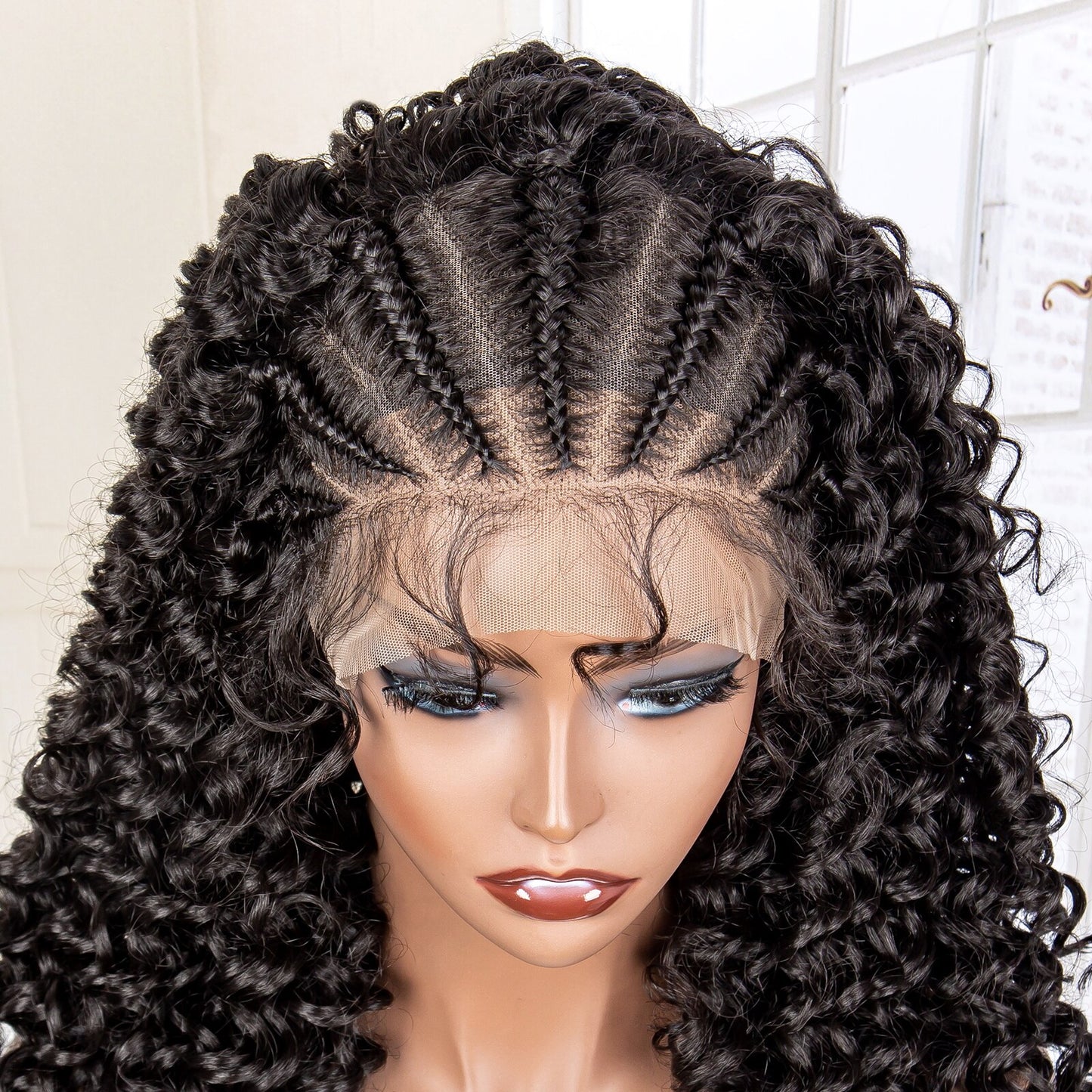 Lace Frontal Water Curly Wave Braid with Baby Hair - Supreme Lush Hair
